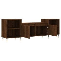 Meuble TV Chêne marron 160x35x55 cm Bois d'ingénierie 