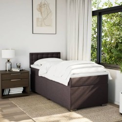 Sommier à lattes de lit avec matelas Marron foncé 80x200 cm 
