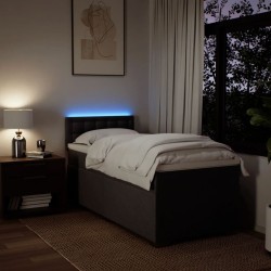 Sommier à lattes de lit avec matelas Marron foncé 80x200 cm 