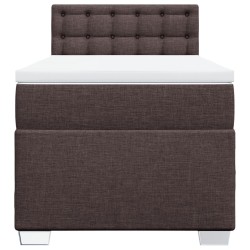 Sommier à lattes de lit avec matelas Marron foncé 80x200 cm 