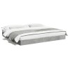 Cadre de lit sans matelas gris béton 200x200 cm 