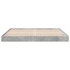 Cadre de lit sans matelas gris béton 200x200 cm 