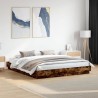 Cadre de lit sans matelas chêne fumé 200x200 cm 