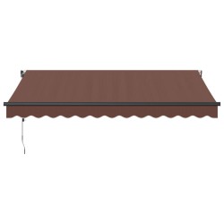 Auvent rétractable automatique marron 350x250 cm 