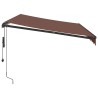 Auvent rétractable automatique marron 350x250 cm 