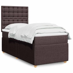 Sommier à lattes de lit avec matelas Marron foncé 80x200 cm 