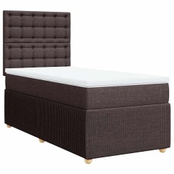 Sommier à lattes de lit avec matelas Marron foncé 80x200 cm 