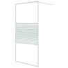 Paroi de douche Blanc 100x195 cm Verre ESG transparent 