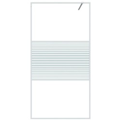 Paroi de douche Blanc 100x195 cm Verre ESG transparent 