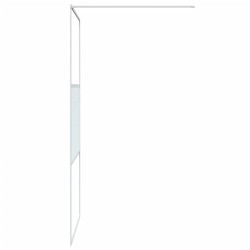 Paroi de douche Blanc 100x195 cm Verre ESG transparent 