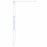 Paroi de douche Blanc 100x195 cm Verre ESG transparent 