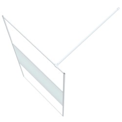 Paroi de douche Blanc 100x195 cm Verre ESG transparent 