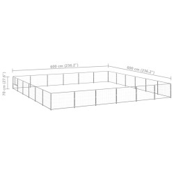 Chenil Argenté 36 m² Acier 