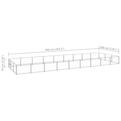 Chenil Argenté 27 m² Acier 
