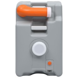 Réservoir d'eau sur roues pour camping 25 L Gris 