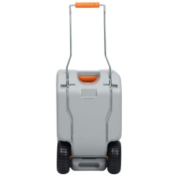 Réservoir d'eau sur roues pour camping 25 L Gris 