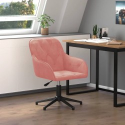 Chaise pivotante de bureau Rose Velours 