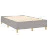 Sommier à lattes de lit et matelas gris clair 120x190 cm tissu 