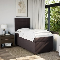 Sommier à lattes de lit avec matelas Marron foncé 90x190 cm 