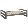 Lit pour chien Gris 105,5x75,5x28 cm Bois de pin solide 