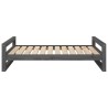 Lit pour chien Gris 105,5x75,5x28 cm Bois de pin solide 