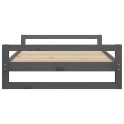 Lit pour chien Gris 105,5x75,5x28 cm Bois de pin solide 