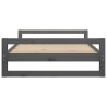 Lit pour chien Gris 105,5x75,5x28 cm Bois de pin solide 