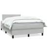 Sommier à lattes de lit et matelas gris clair 120x220cm velours 