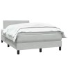 Sommier à lattes de lit et matelas gris clair 120x220cm velours 