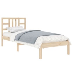 Cadre de lit sans matelas 75x190 cm bois massif 