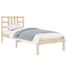 Cadre de lit sans matelas 75x190 cm bois massif 