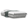 Cadre de lit sans matelas gris béton 90x200 cm 