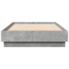 Cadre de lit sans matelas gris béton 90x200 cm 