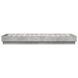 Cadre de lit sans matelas gris béton 90x200 cm 