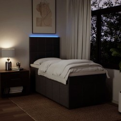 Sommier à lattes de lit avec matelas Marron foncé 90x190 cm 