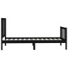 Cadre de lit sans matelas noir 90x200 cm bois massif 