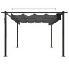Tonnelle de jardin avec toit rétractable 3x3 m Anthracite 