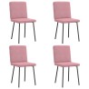 Chaises à manger lot de 4 Rose Velours 