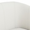 Fauteuil avec repose-pied blanc similicuir 
