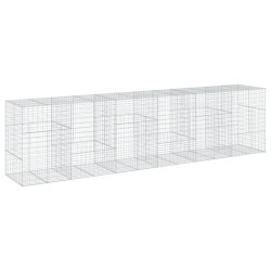 Panier gabion avec couvercle 600x100x150 cm fer galvanisé 