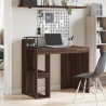 Bureau chêne marron 103,5x56,5x94 cm bois d'ingénierie 