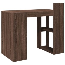Bureau chêne marron 103,5x56,5x94 cm bois d'ingénierie 