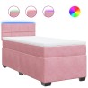 Sommier à lattes de lit avec matelas Rose 100x200 cm Velours 