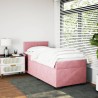 Sommier à lattes de lit avec matelas Rose 100x200 cm Velours 