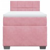Sommier à lattes de lit avec matelas Rose 100x200 cm Velours 