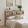 Armoire tête de lit avec LED chêne artisanal 160x17x102 cm 