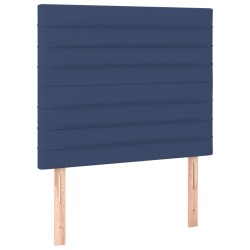 Sommier à lattes de lit avec matelas Bleu 90x200 cm Tissu 