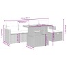 Salon de jardin avec coussins 6 pcs beige résine tressée 
