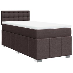 Sommier à lattes de lit avec matelas Marron foncé 90x200 cm 