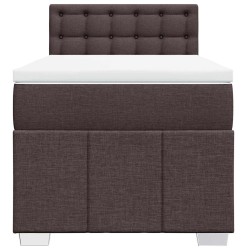 Sommier à lattes de lit avec matelas Marron foncé 90x200 cm 